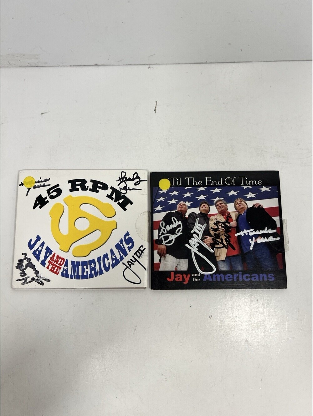 Jay And The Americans Autographed 45 RPM & Til The End Of Time CDs